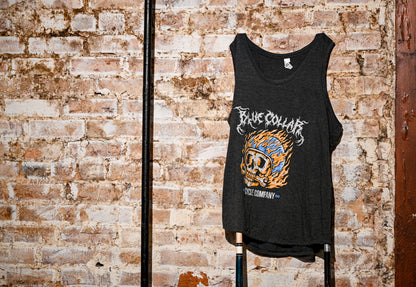 BLUE COLLAR FLAME WRENCH SKULL TANK TOP